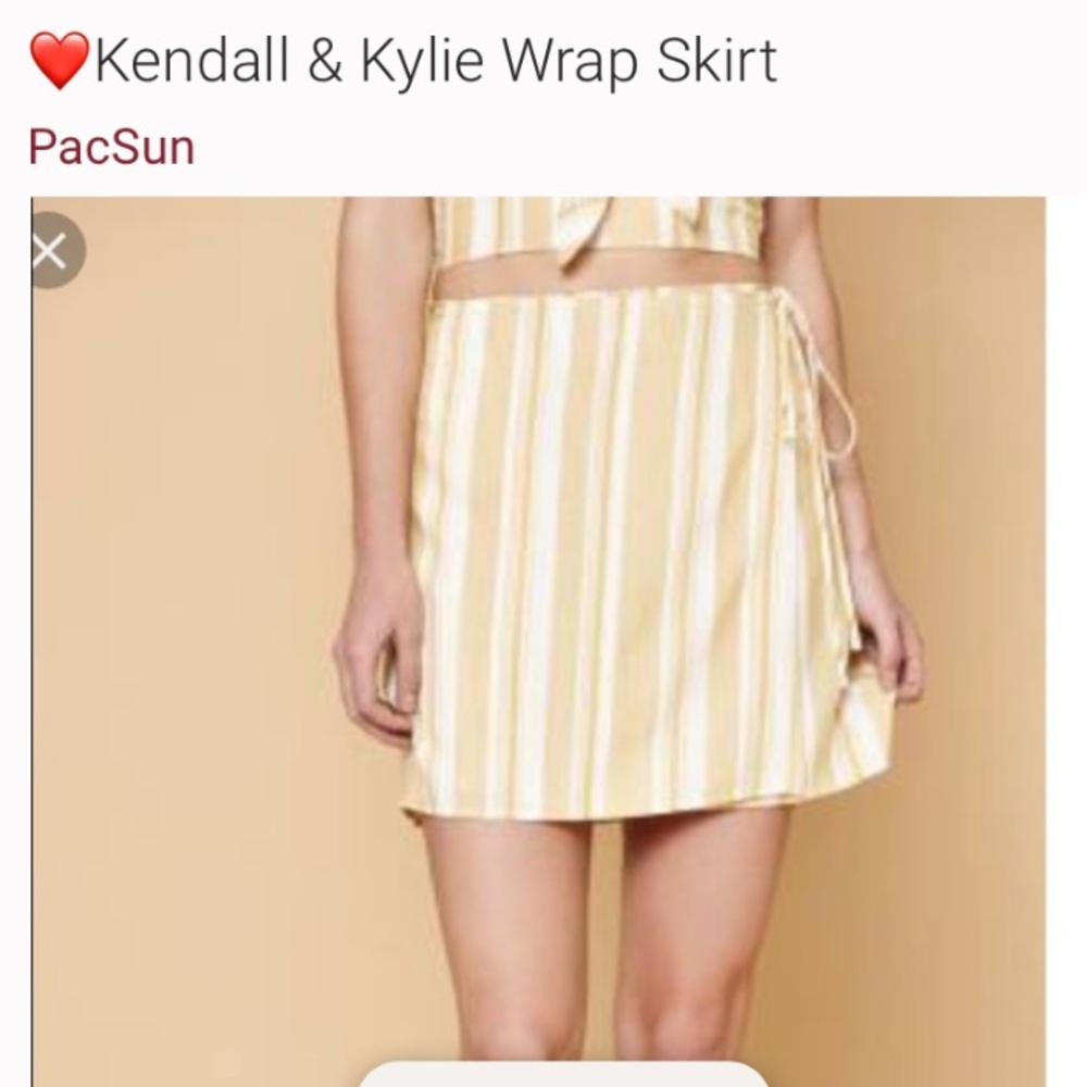 YELLOW PACSUN SKIRT FROM KENDALL AND KYLIE